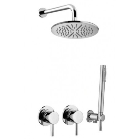 Paffoni Light Zestaw natryskowy podtynkowy L-400mm fi-225mm Chrom