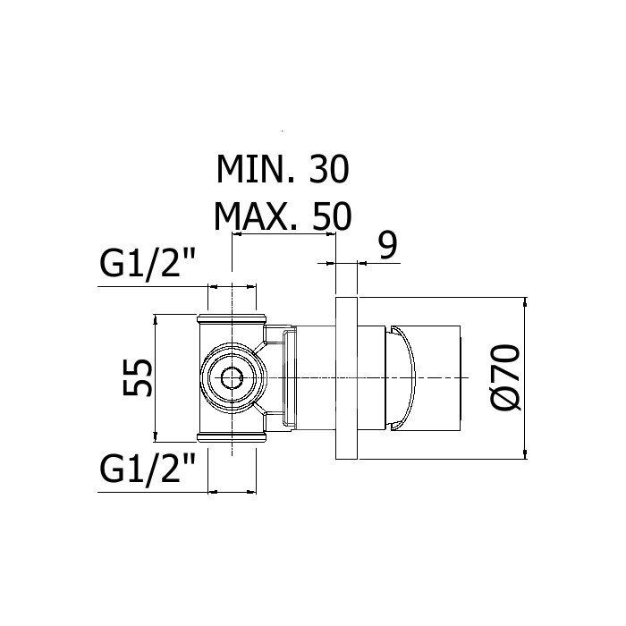 Paffoni Light Bateria podtynkowa 1-drożna...