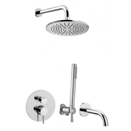 Paffoni Light Zestaw wannowo-prysznicowy podtynkowy z wylewką Chrom