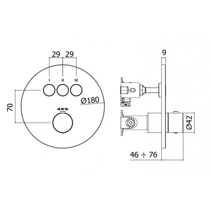 Paffoni Light Bateria podtynkowa termostatyczna...