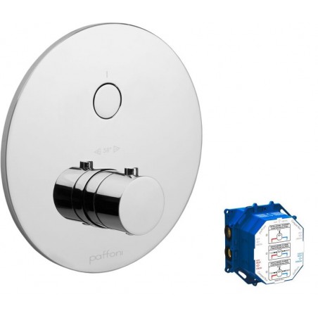 Paffoni Light Bateria podtynkowa termostatyczna 1-drożna Chrom