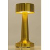 Lampa biurkowa LEE złota - wbudowana bateria, LED