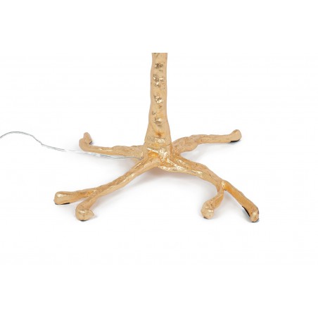 Lampa podłogowa TIFFANY złota / czarna