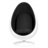 Fotel OVALIA biało-czarny - włókno szklane