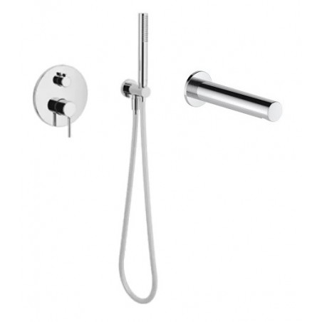PI Zestaw wannowo-prysznicowy podtynkowy z wylewką, chrom, Excellent