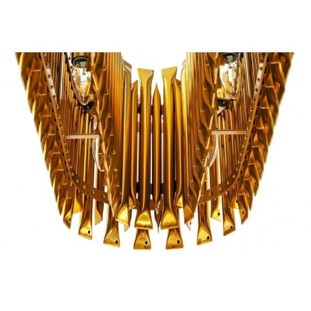 Lampa wisząca GALLIANO LONG ciemne złoto - aluminium, stal węglowa