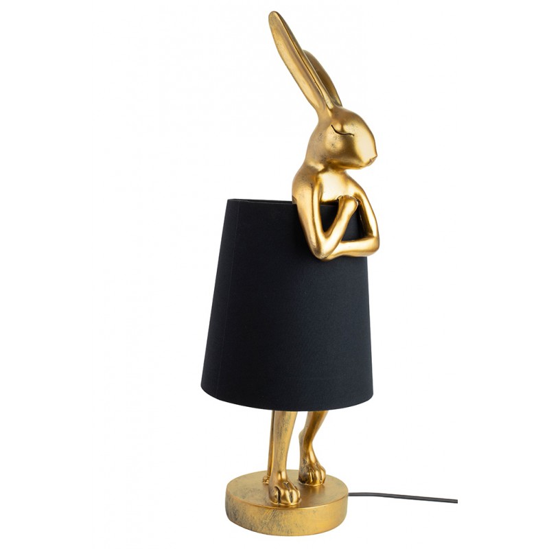 KARE lampa stołowa RABBIT złota / czarna