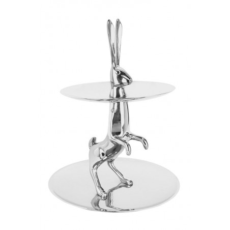 KARE patera / etażerka BUNNY srebrna