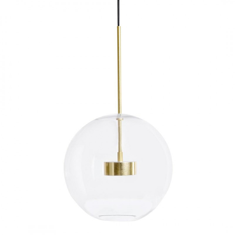 Lampa wisząca CAPRI złota - 60 LED, aluminium, szkło