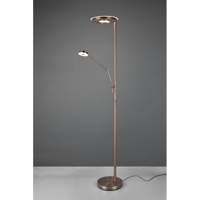 Trio Lampa podłogowa BARRIE 424210304 złoty i odcienie złota