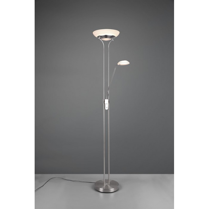 RL Lampa podłogowa ORSON R40073507 srebrny i odcienie srebra, biały