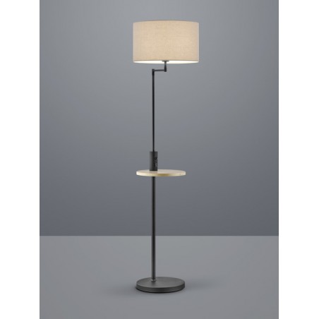 Trio Lampa podłogowa CLAAS 400400132 czarny, szary i odcienie szarości