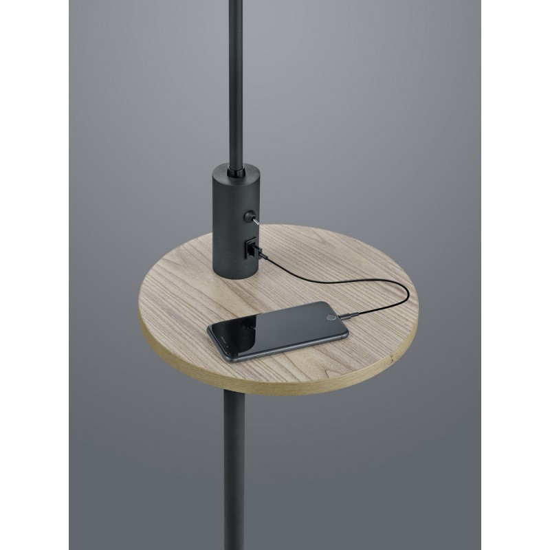 Trio Lampa podłogowa CLAAS 400400132 czarny, szary i odcienie szarości