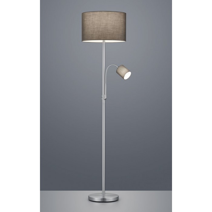 Trio Lampa podłogowa HOTEL 403900211 srebrny i odcienie srebra, szary i odcienie szarości