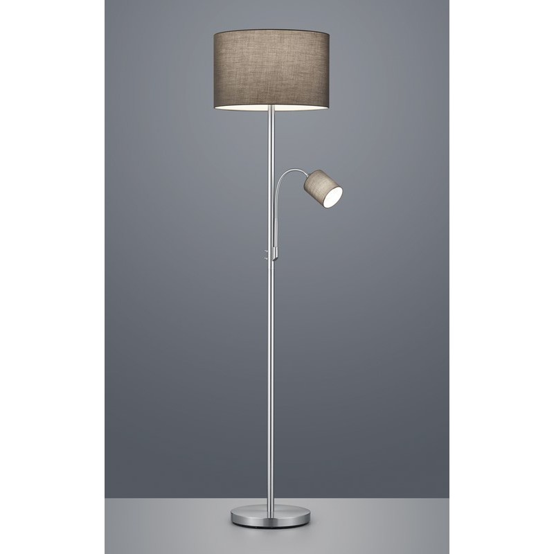 Trio Lampa podłogowa HOTEL 403900211 srebrny i odcienie srebra, szary i odcienie szarości