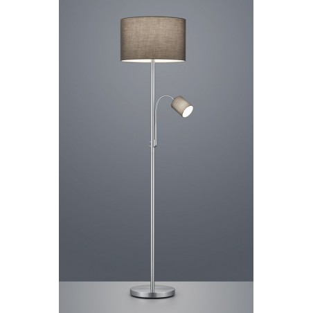 Trio Lampa podłogowa HOTEL 403900211 srebrny i odcienie srebra, szary i odcienie szarości