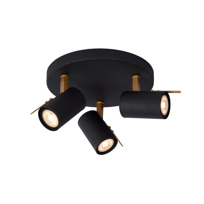 Lucide Reflektor sufitowy GRONY 17998/15/30 czarny, złoty i odcienie złota