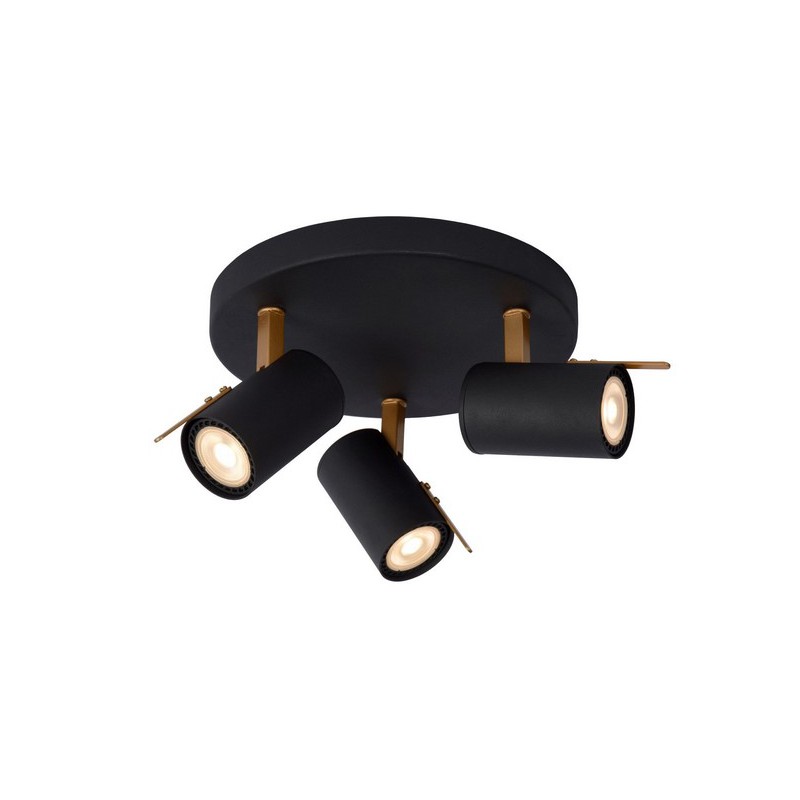 Lucide Reflektor sufitowy GRONY 17998/15/30 czarny, złoty i odcienie złota