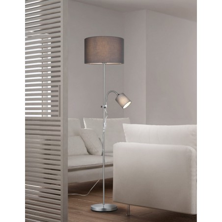 RL Lampa podłogowa OWEN R40192007 srebrny i odcienie srebra, szary i odcienie szarości