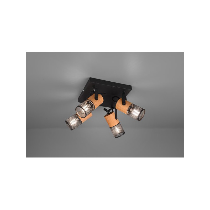 Trio Reflektor sufitowy TOSH 804300432 czarny