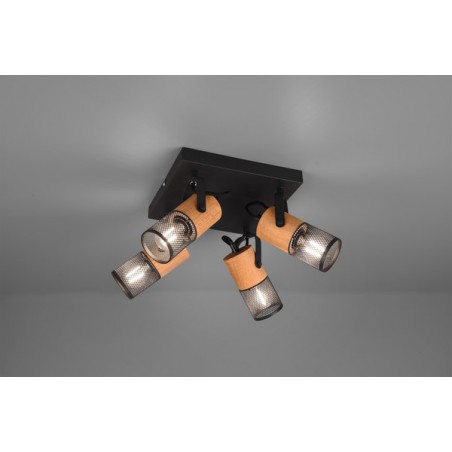 Trio Reflektor sufitowy TOSH 804300432 czarny