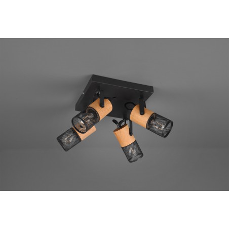 Trio Reflektor sufitowy TOSH 804300432 czarny