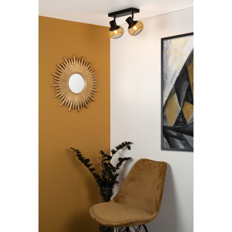 Lucide Reflektor ścienny LUCAS 45900/02/02 złoty i odcienie złota, czarny