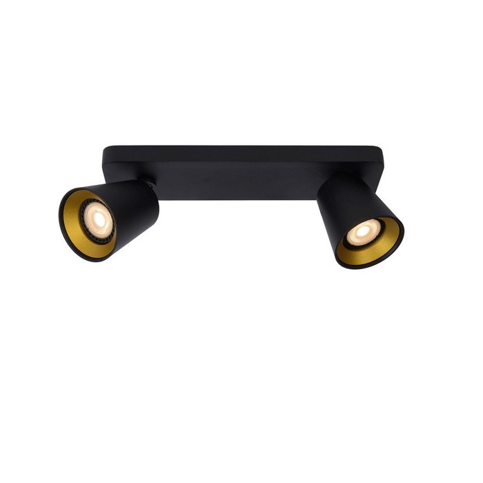 Lucide Reflektor ścienny TURNON 09928/10/30 czarny, złoty i odcienie złota