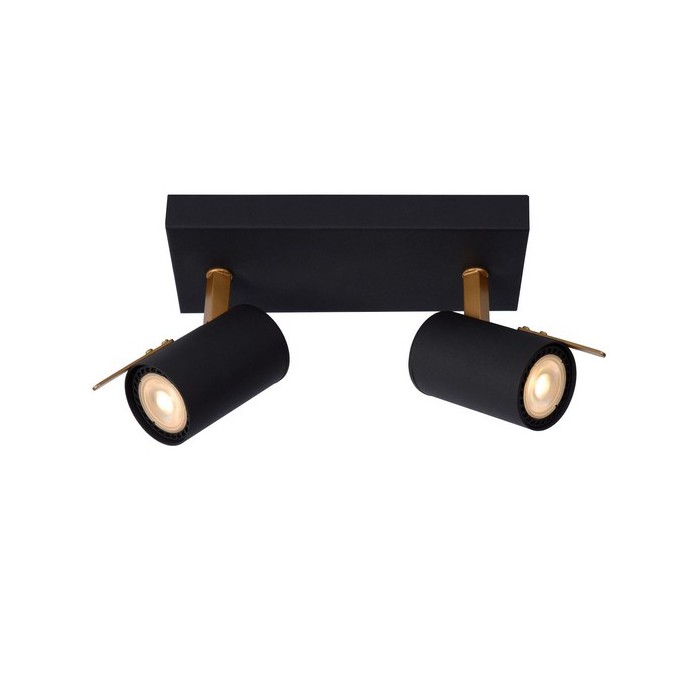 Lucide Reflektor sufitowy GRONY 17998/10/30 czarny, złoty i odcienie złota