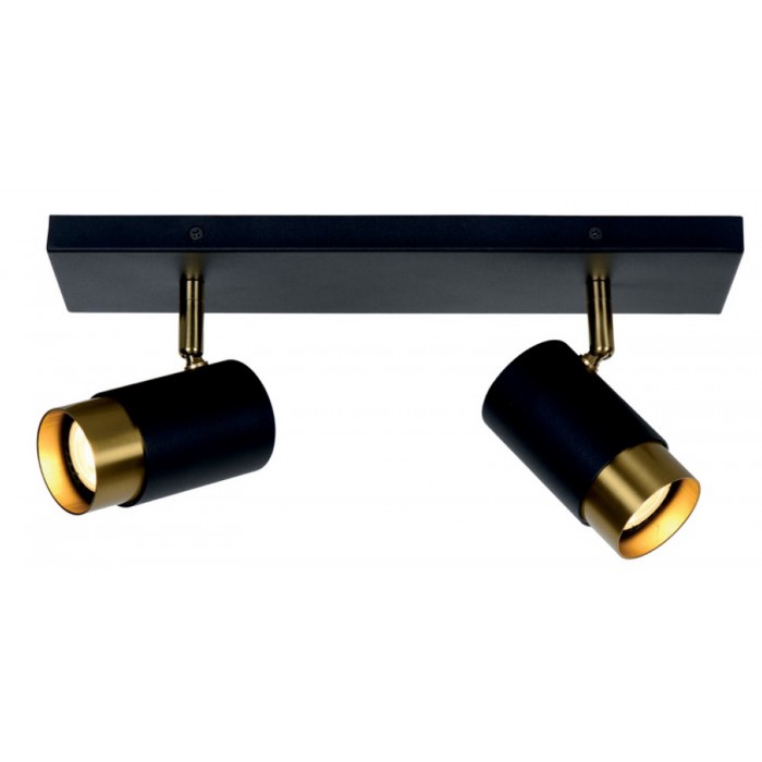 Lucide Reflektor sufitowy FLORIS 35913/02/30 czarny, złoty i odcienie złota