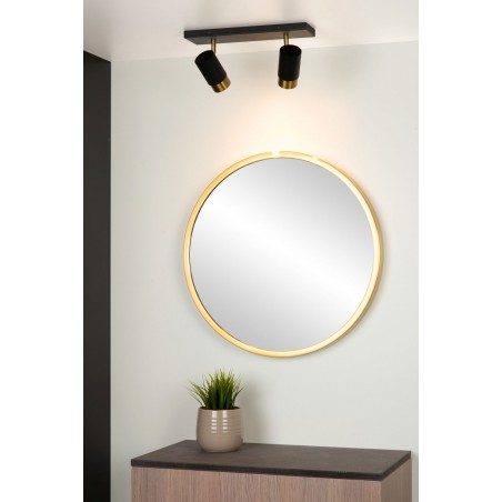 Lucide Reflektor sufitowy FLORIS 35913/02/30 czarny, złoty i odcienie złota