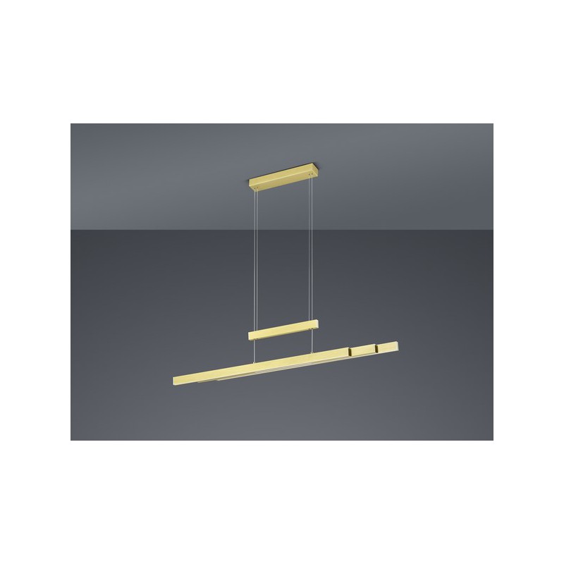 Trio Lampa wisząca LED nowoczesna TRAJAN 375310508 złoty i odcienie złota