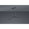Trio Lampa wisząca LED nowoczesna TRAJAN 375310532 czarny