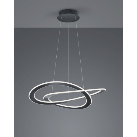 Trio Lampa wisząca LED nowoczesna OAKLAND 321710142 antracyt