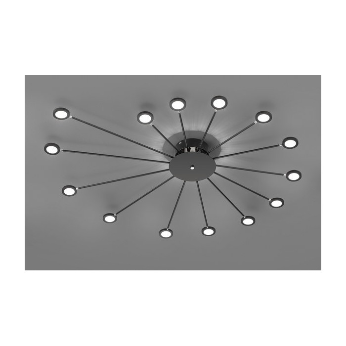 Trio Lampa natynkowa LED PEACOCK 679511532 czarny