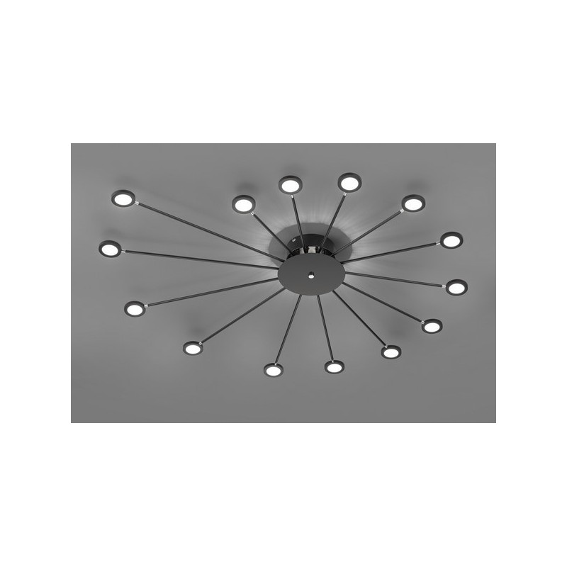 Trio Lampa natynkowa LED PEACOCK 679511532 czarny