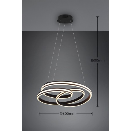 Trio Lampa wisząca LED nowoczesna YARA 326210132 czarny