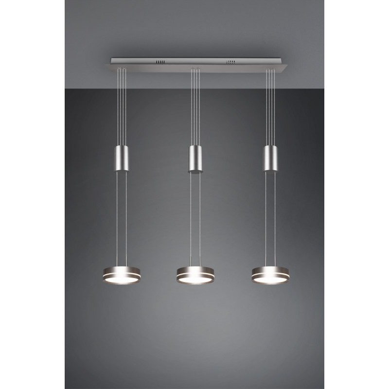 Trio Lampa wisząca LED nowoczesna FRANKLIN 326510307 srebrny i odcienie srebra