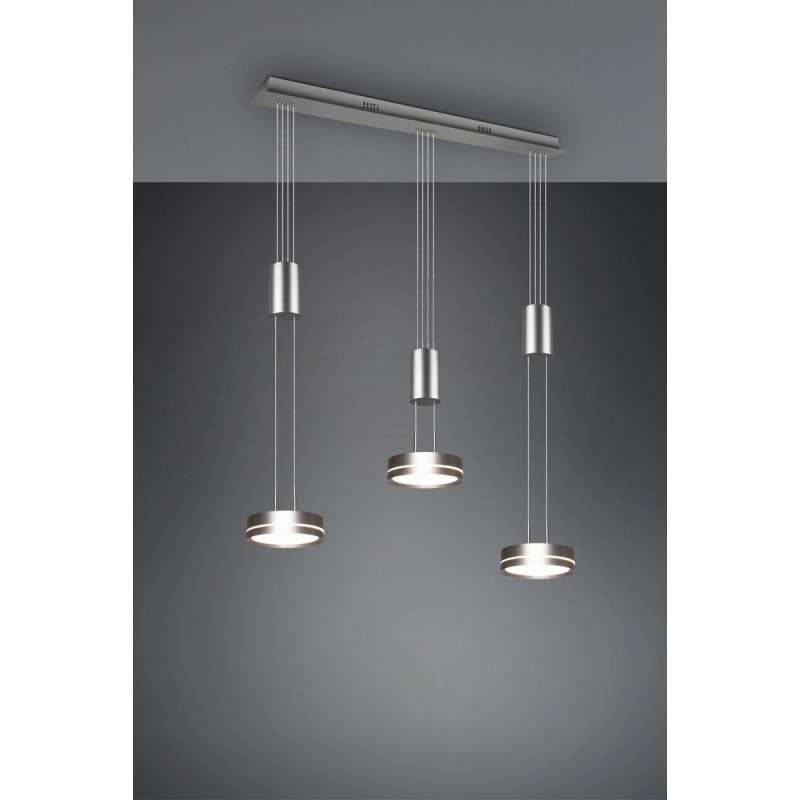 Trio Lampa wisząca LED nowoczesna FRANKLIN 326510307 srebrny i odcienie srebra