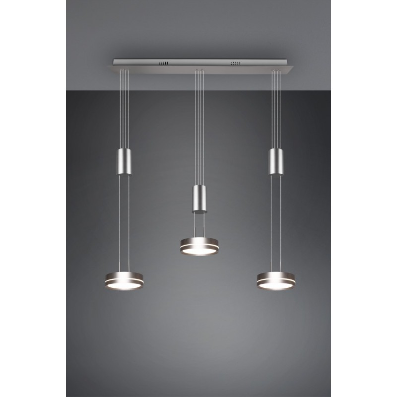 Trio Lampa wisząca LED nowoczesna FRANKLIN 326510307 srebrny i odcienie srebra