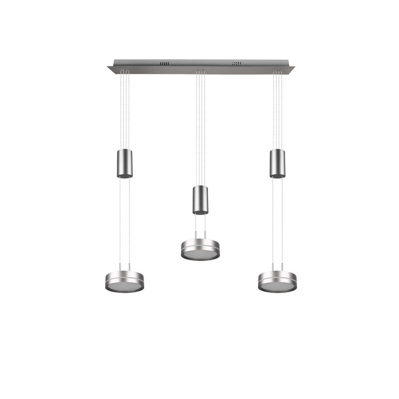 Trio Lampa wisząca LED nowoczesna FRANKLIN 326510307 srebrny i odcienie srebra