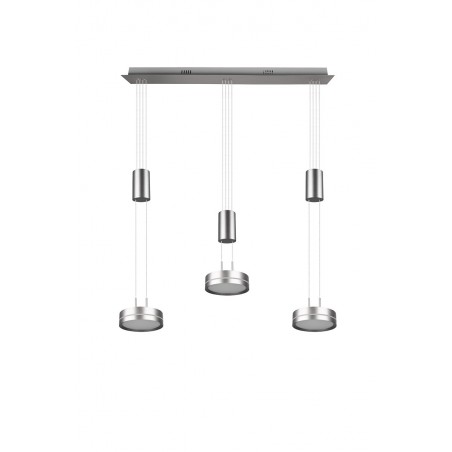 Trio Lampa wisząca LED nowoczesna FRANKLIN 326510307 srebrny i odcienie srebra