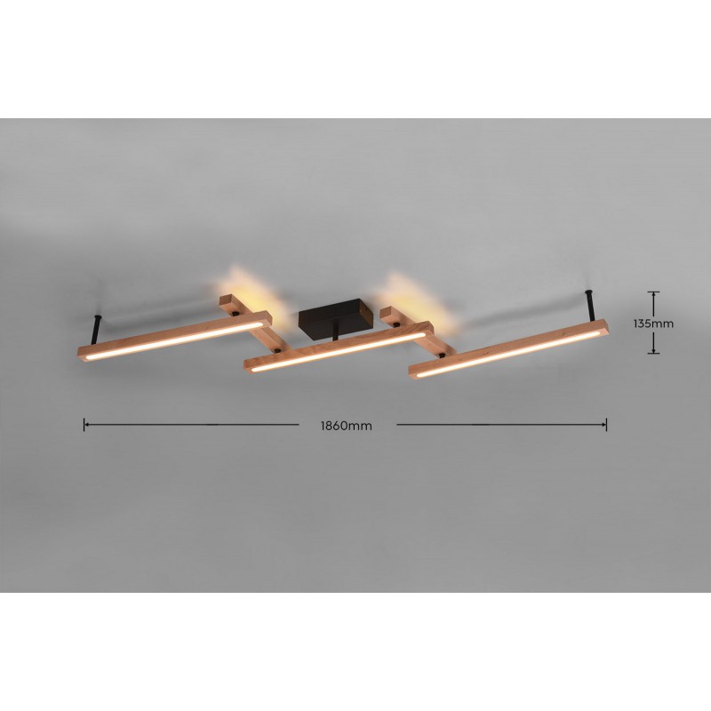 Trio Lampa natynkowa LED BELLARI 626410530 drewno jasne i ciemne