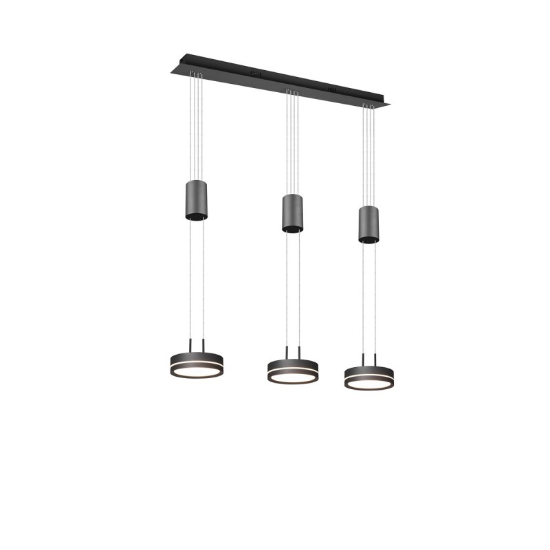 Trio Lampa wisząca LED nowoczesna FRANKLIN 326510342 antracyt