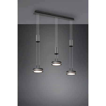 Trio Lampa wisząca LED nowoczesna FRANKLIN 326510342 antracyt