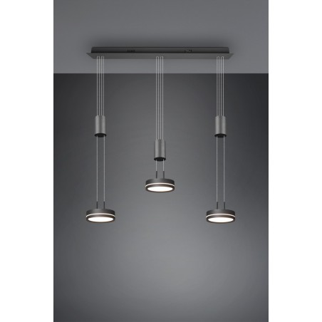 Trio Lampa wisząca LED nowoczesna FRANKLIN 326510342 antracyt