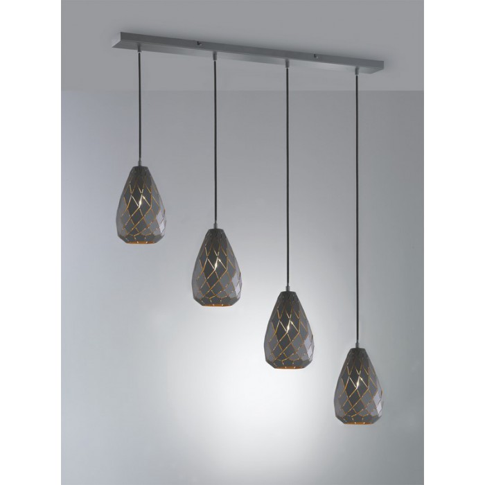 Trio Lampa wisząca nowoczesna ONYX 301300442 antracyt