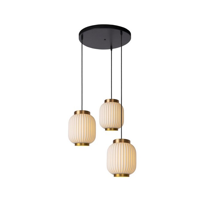 Lucide Lampa wisząca nowoczesna GOSSE 13435/03/31 biały, złoty i odcienie złota