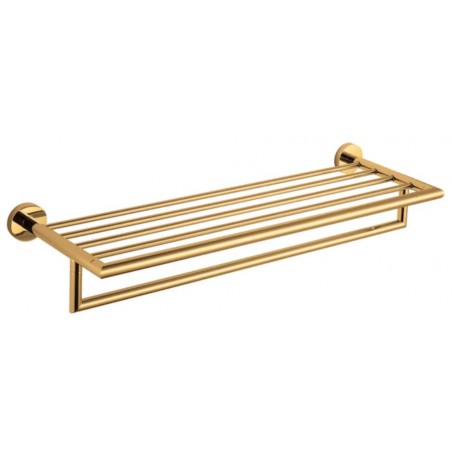 Stella Classic Półka 60 cm na ręczniki / z relingiem złoty połysk
