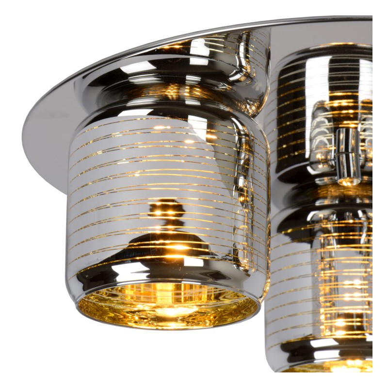 Lucide Lampa natynkowa ERYN 70184/03/11 srebrny i odcienie srebra, złoty i odcienie złota